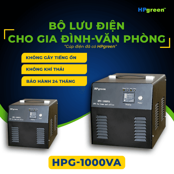 Bộ Lưu Điện Gia Đình, Văn Phòng - HPGreen HPG-1000VA