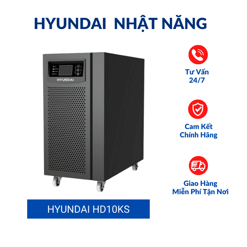 Bộ Lưu điện Online 10KVA, UPS HYUNDAI HD-10KS (Pin ngoài)