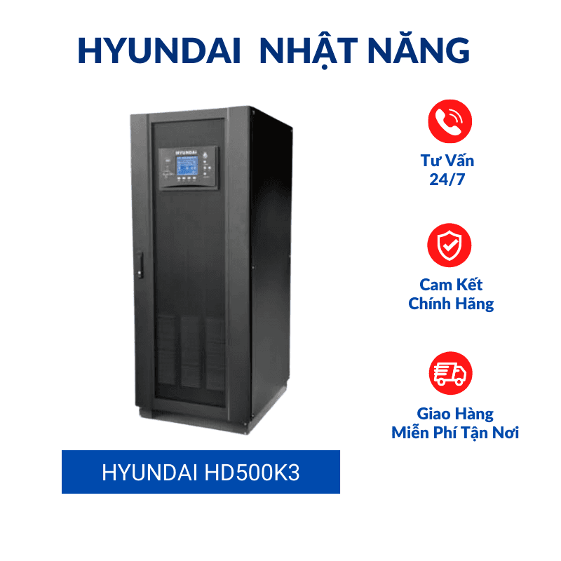 Bộ Lưu Điện UPS Online HYUNDAI HD-500K3 500KVA 3Pha vào 3Pha ra