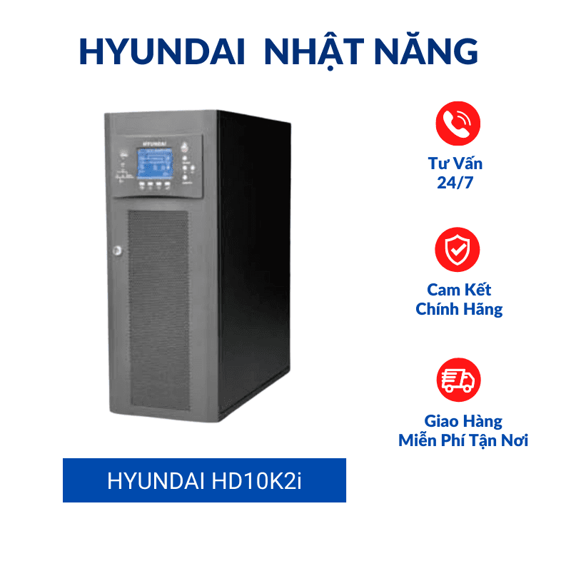 Bộ Lưu Điện UPS Online HYUNDAI HD-10K2i 10KVA 3 Pha vào 1 Pha ra