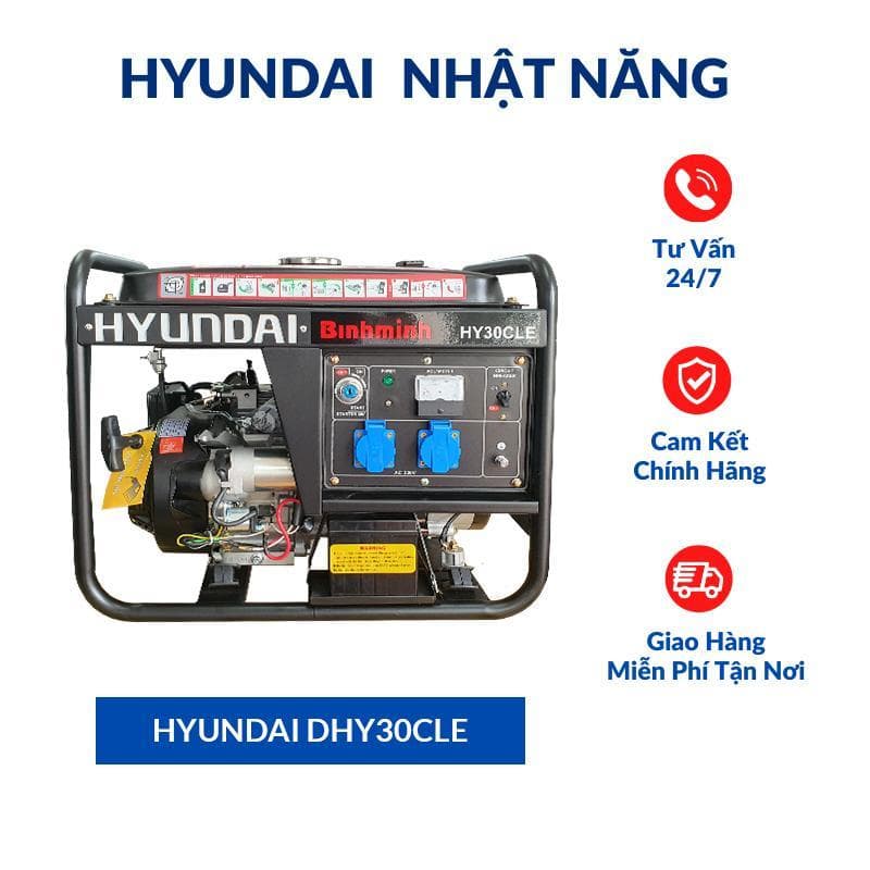 Máy Phát Điện 2.3KW Chạy Xăng - Hyundai HY30CLE