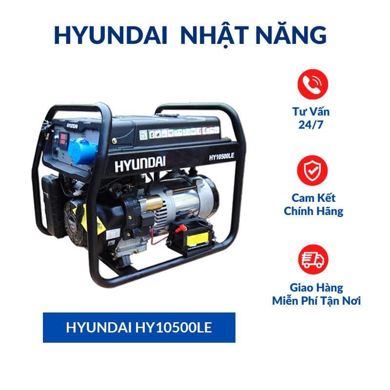 Máy Phát Điện 7KW Chạy Xăng - Hyundai HY10500LE