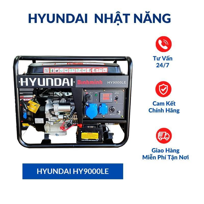 Máy Phát Điện 6KW Chạy Xăng - Hyundai HY9000LE