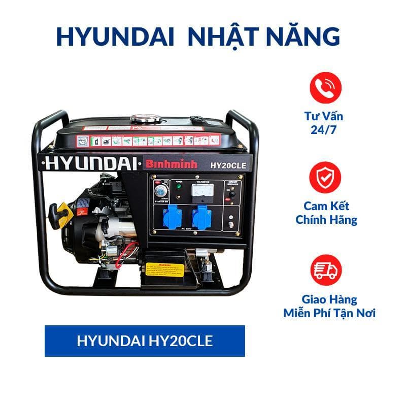 Máy Phát Điện 2KW Chạy Xăng - Hyundai HY20CLE