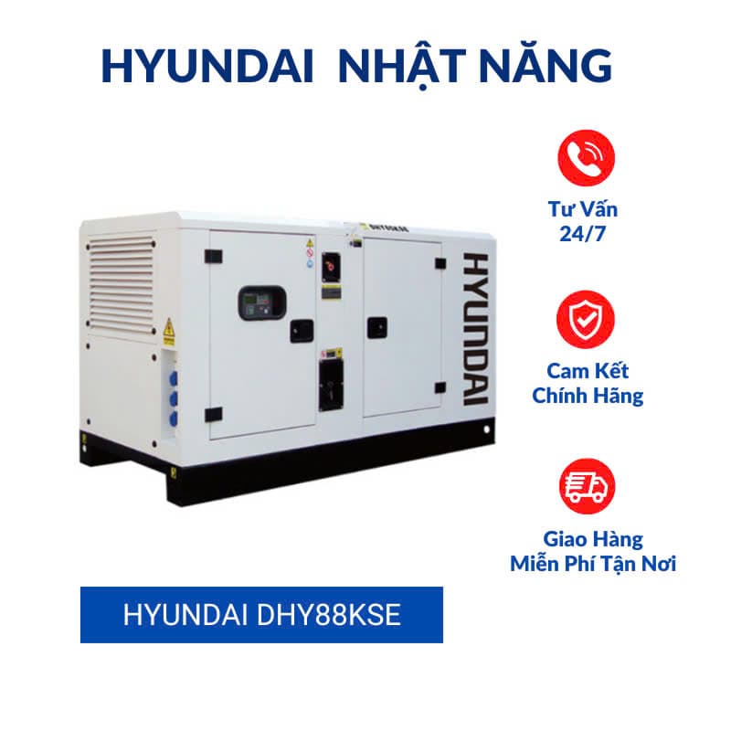 Máy Phát Điện 88KVA 3 Pha - HYUNDAI DHY88KSE